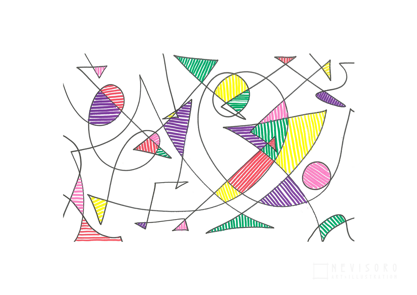 Art Print: Abstract Lines 2