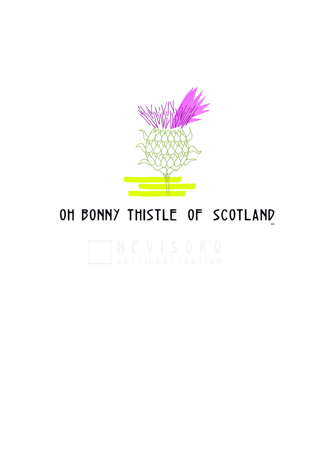 Art print: Oh Bonny Thistle Of Scotland