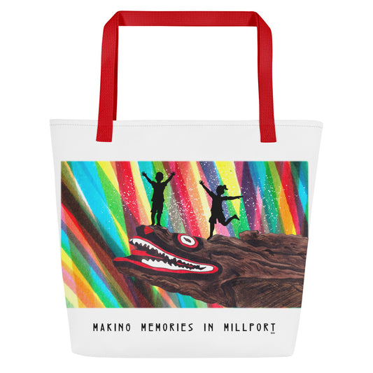 Large Tote Bag - Millport Crocodile Rock (Rainbow)